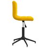 vidaXL Chaise pivotante de bureau Jaune moutarde Velours