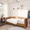 vidaXL Lit avec matelas et USB Marron Velours 90x200 cm