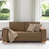 vidaXL Canap&eacute; 2 places Marron 140 cm Tissu