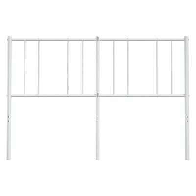 vidaXL Tête de lit métal blanc 150 cm