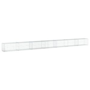 vidaXL Panier gabion avec couvercle 700x50x50 cm fer galvanis&eacute;