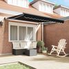 vidaXL Auvent R&eacute;tractable Noir 350 x 250 cm Polyester et Aluminium