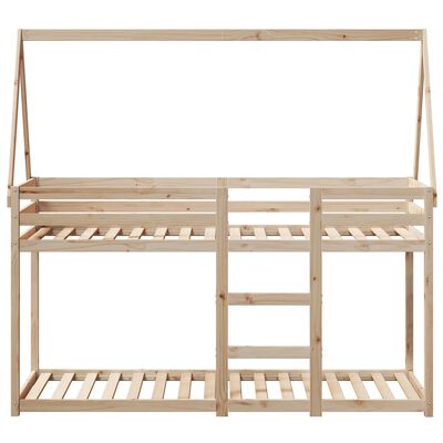 vidaXL Lit superposé sans matelas 75x190 cm bois de pin massif