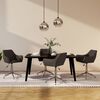 vidaXL Chaises pivotantes &agrave; manger lot de 4 marron fonc&eacute; tissu