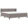 vidaXL Lit &agrave; ressorts avec matelas Taupe 200 x 180 cm tissu