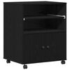 vidaXL Support d'imprimante avec stockage Ch&ecirc;ne noir 60 x 48 x 74 cm