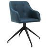 vidaXL Chaises pivotantes &agrave; manger lot de 4 bleu tissu