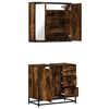 vidaXL Ensemble de meubles de salle de bain 2 pcs Ch&ecirc;ne fum&eacute;