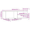 vidaXL Meuble TV sonoma gris 120x34x37 cm bois d'ing&eacute;nierie