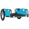 vidaXL Remorque de v&eacute;lo bleu tissu oxford et fer