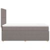vidaXL Sommier &agrave; lattes de lit avec matelas Taupe 90x200 cm Tissu