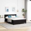 vidaXL Lit &agrave; ressorts avec matelas Noir 200 x 140 cm Velours
