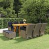 vidaXL Ensemble &agrave; manger de jardin 9 pcs Marron