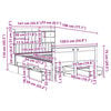 vidaXL Lit bibliothèque sans matelas 135x190 cm bois de pin massif
