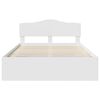 vidaXL Cadre de lit Blanc 140 x 190 cm Bois de pin massif