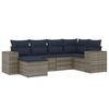 vidaXL Ensemble de canap&eacute; de jardin 6 pcs avec coussins gris r&eacute;sine tress&eacute;e