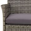 vidaXL Ensemble de bistro de jardin 5 pcs coussins gris poly rotin
