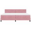 vidaXL Lit &agrave; ressorts avec matelas Rose 200 x 200 cm Velours