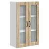 vidaXL Cabinet en verre mural PORTO Ch&ecirc;ne Sonoma 60 x 31 x 100 cm
