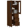 vidaXL Buffet haut Ch&ecirc;ne marron 69,5x34x180 cm Bois d'ing&eacute;nierie