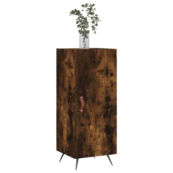 vidaXL Buffet Ch&ecirc;ne fum&eacute; 34,5x34x90 cm Bois d'ing&eacute;nierie
