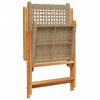 vidaXL Chaises inclinables de jardin lot de 6 beige rotin bois massif