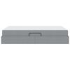 vidaXL Lit avec rangement et matelas Gris clair 120 x 190 cm Polyester