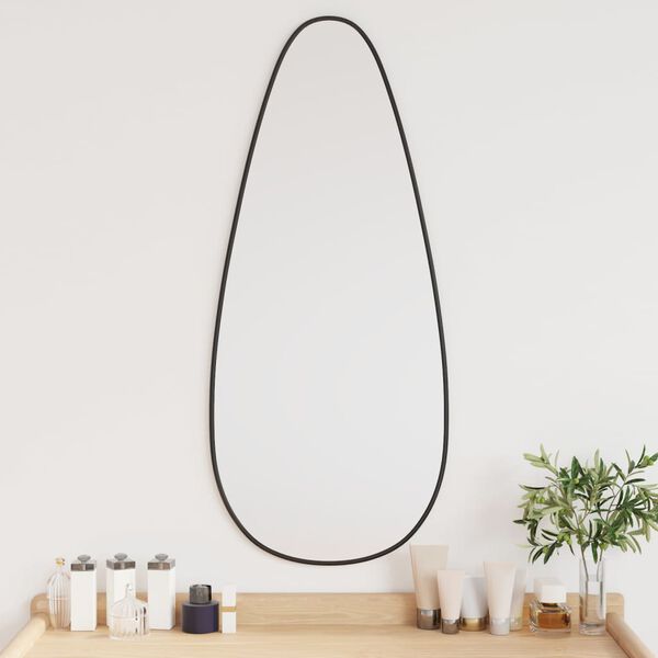 vidaXL Miroir mural Noir 80x35 cm