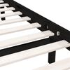 vidaXL Cadre de lit sans matelas noir bois massif 90x200 cm