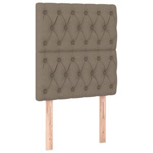 vidaXL T&ecirc;te de lit Taupe 80x7x118/128 cm Tissu