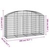 vidaXL Panier de gabions arqué 200x50x100/120 cm Fer galvanisé
