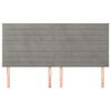 vidaXL T&ecirc;te de lit Gris clair 160x5x118/128 cm Velours