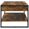 vidaXL Table basse Ch&ecirc;ne Fum&eacute; 80 x 50 x 40 cm Bois d'ing&eacute;nierie