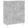 vidaXL Buffet haut Gris b&eacute;ton 69,5x34x180 cm Bois d'ing&eacute;nierie