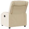 vidaXL Fauteuil inclinable &eacute;lectrique Cr&egrave;me Tissu