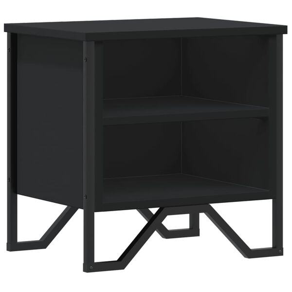 vidaXL Table de chevet Noir 40 x 30 x 40 cm Agglom&eacute;r&eacute;
