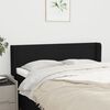 vidaXL T&ecirc;te de lit avec oreilles Noir 147x16x78/88 cm Tissu