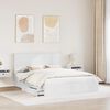 vidaXL Lit de Rangement Blanc 160 x 200 cm Bois d'ing&eacute;nierie