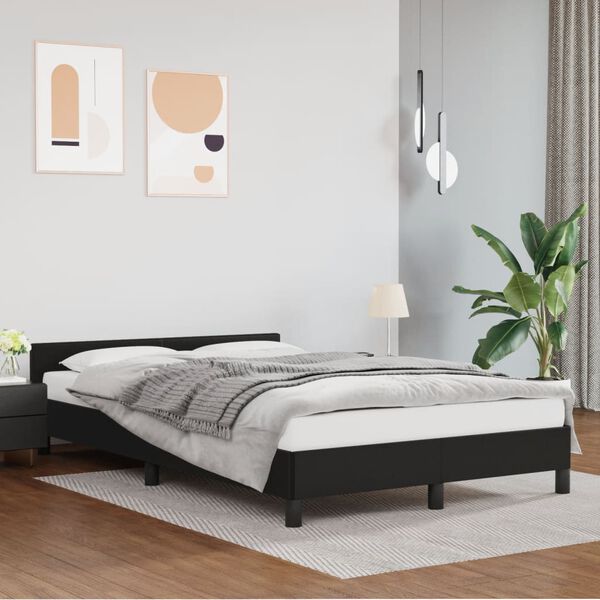 vidaXL Cadre de lit sans matelas noir 120x190 cm similicuir