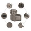 vidaXL Fauteuil inclinable &eacute;lectrique Taupe Tissu