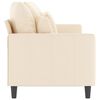 vidaXL Canap&eacute; &agrave; 3 places Cr&egrave;me 180 cm Velours