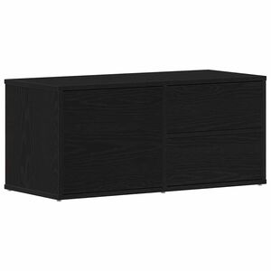 vidaXL Meuble TV 80 x 34 x 36 cm Ch&ecirc;ne noir Bois d'ing&eacute;nierie