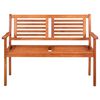 vidaXL Banc de jardin 2 places 120 cm Bois d'eucalyptus solide