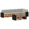 vidaXL Ensemble de canap&eacute;s d'ext&eacute;rieur 8 pc Naturel et gris clair