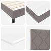 vidaXL Lit boxspring avec matelas Taupe 160 x 200 cm tissu