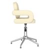 vidaXL Chaises pivotantes &agrave; manger lot de 4 cr&egrave;me similicuir