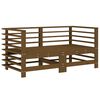 vidaXL Canap&eacute;s d'angle de jardin 2 pcs marron miel bois de pin solide