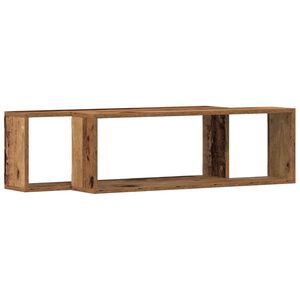 vidaXL &Eacute;tag&egrave;res Murales 2 pc Bois ancien 80 x 15 x 26 cm