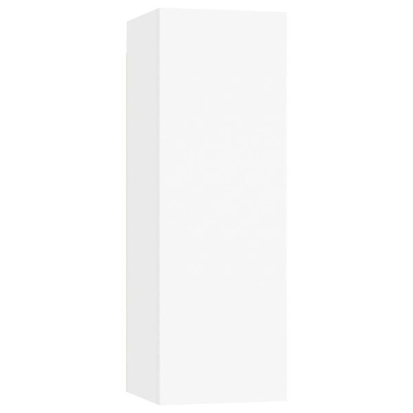 vidaXL Meubles TV 4 pcs Blanc 30,5x30x90 cm Bois d'ing&eacute;nierie