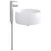 vidaXL Lavabo avec robinet et &eacute;vacuation Chrome 38,5 x 38,5 x 16 cm